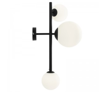Sieninis šviestuvas DIONE 3 BLACK